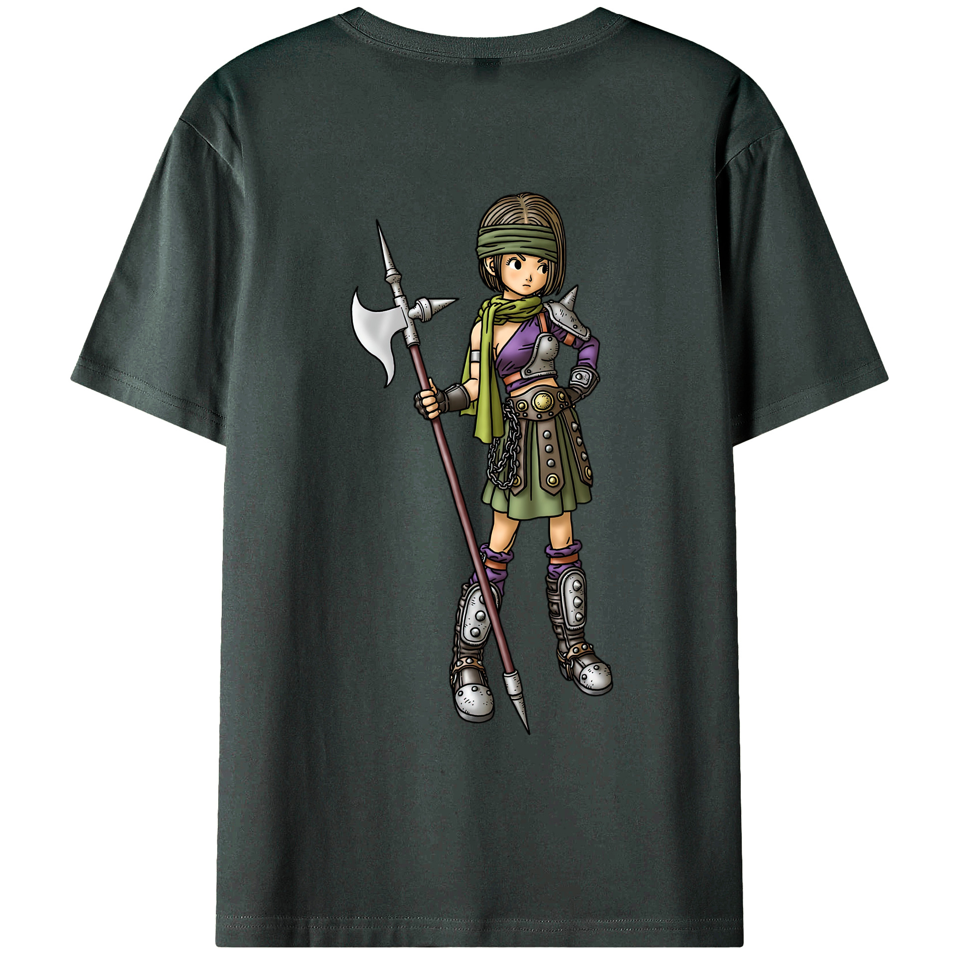 （画像用） ドラゴンクエスト Doragon Kuesuto Dragon Quest 綿100％ メンズ半袖Tシャツ（バックプリント） 通気性